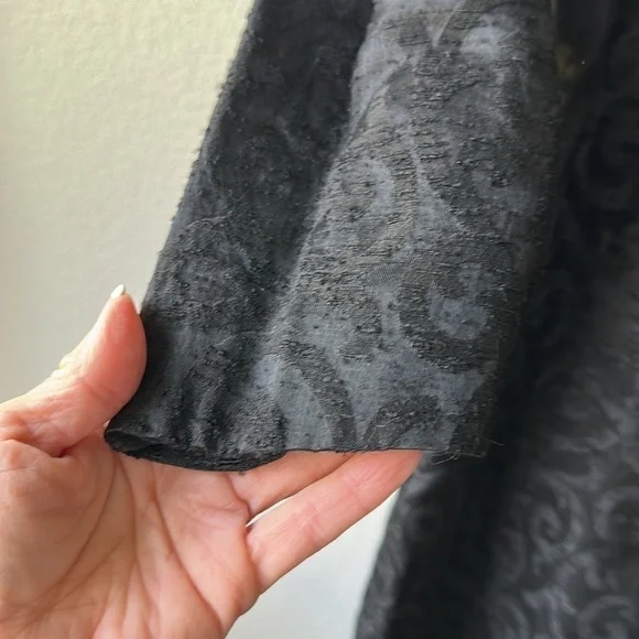 Jackie Morgan dress and coat Vintage size 2 black brocade lined Dresses